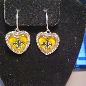New Orleans Saints NFL Fashion Dangle Rhinestone NEW